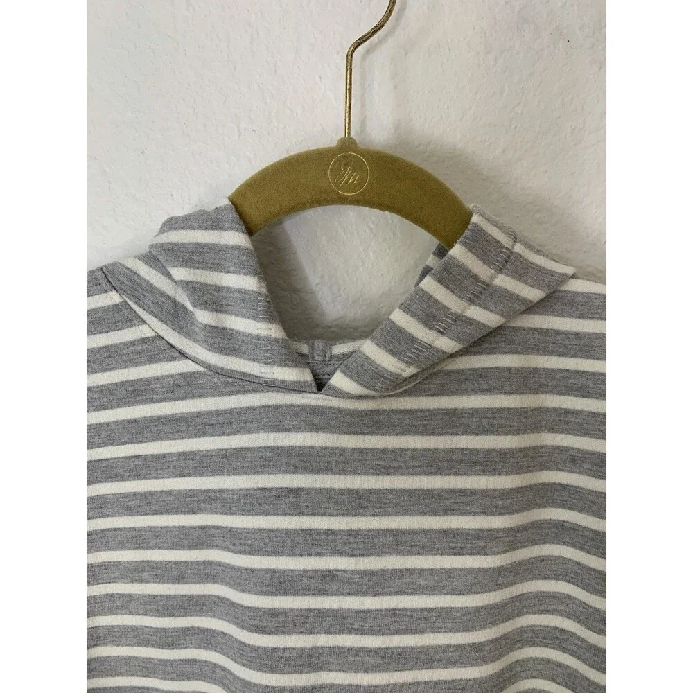 Gymboree Sweatshirt Dress Girls 7/8 (M) SO SOFT Ruffle Cap Sleeve Striped Hooded